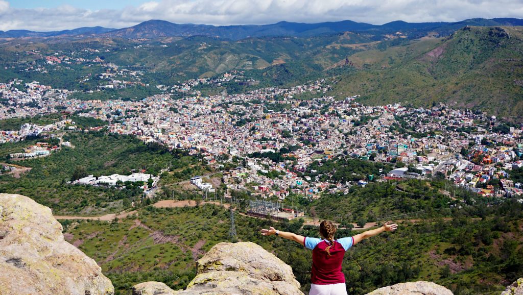 Overlooking the city of Guanajuato from the top of Cerro de la Bufa