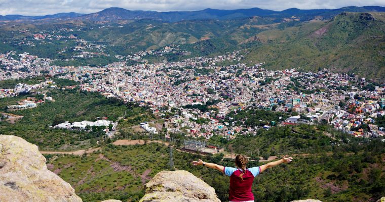 Overlooking the city of Guanajuato from the top of Cerro de la Bufa