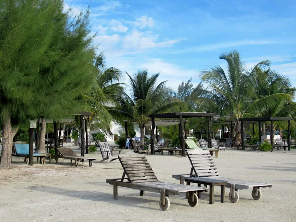 The main beach club area of Koko King Caye Caulker/Northside Beach Club