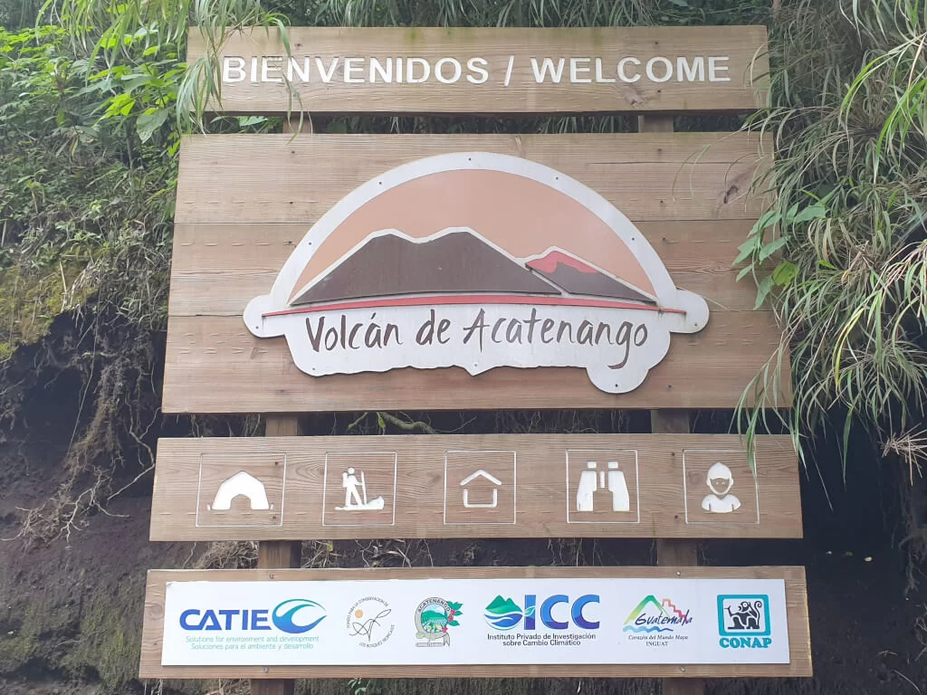 The park entrance for Volcan de Acatenango, here you pay the park entrance fee