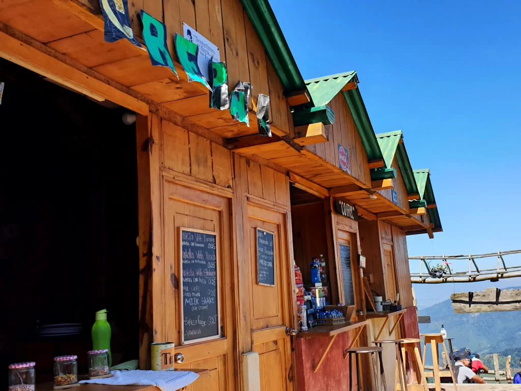 The first refreshment stop on the Acatenango Hike Trail