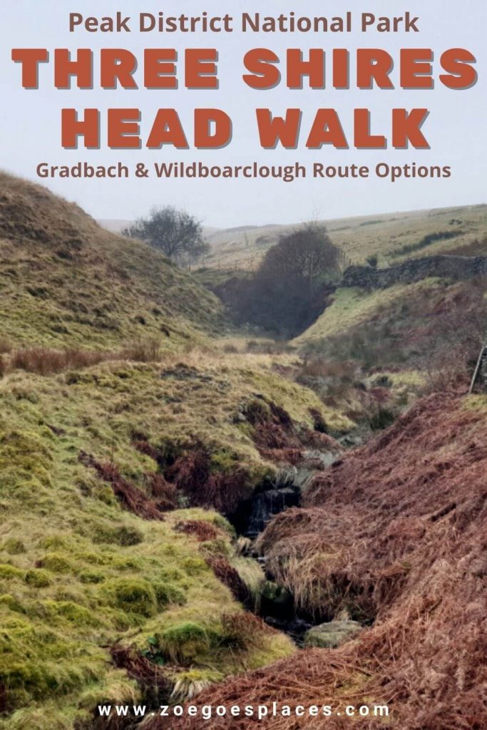In the Peak District National Park, Three Shires Head Walk with route options from Gradbach and Wildboarclough