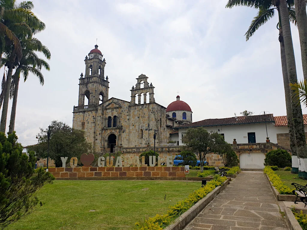 The central plaza in the small town of Guadalupe in Santander, just 2 hours from San Gil