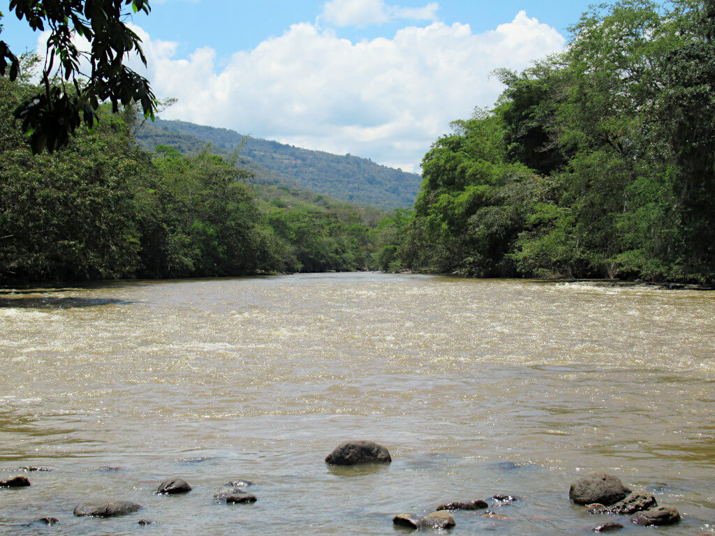 The Rio Fonce River that runs through the centre of San Gil. You can do white water rafting on this river
