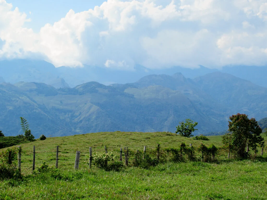 Overlooking the mountains from Guadalupe Santander