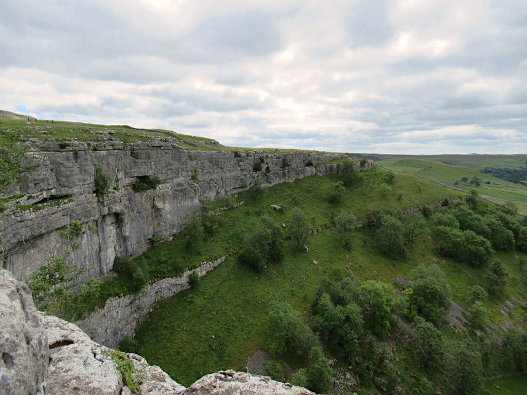 Malham Cove from above in the heart of the Yorkshire Dales