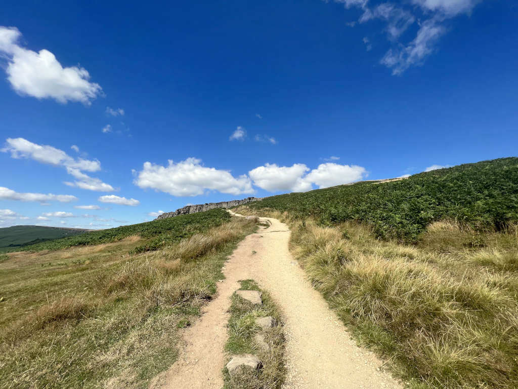 The path to Stanage Edge from Hooks Carr Car Park