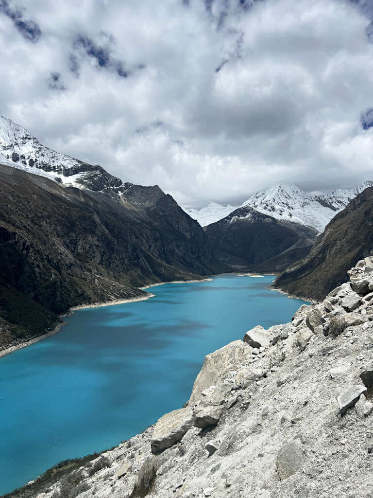 Magical blue tones from this alpine lake