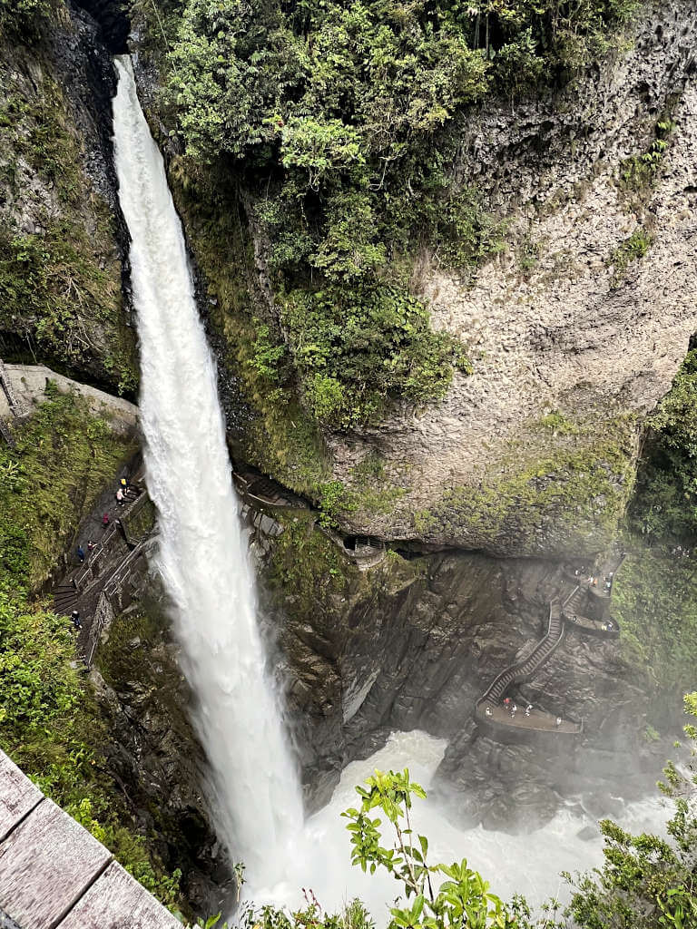 Diablo Waterfall crashing down into the 20-metre deep pool far below