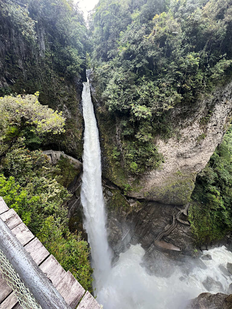 Looking over Banos' best waterfall