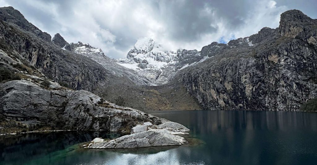 The magnificent Laguna Churup under the shadow of Nevado Churup near to Huaraz Peru