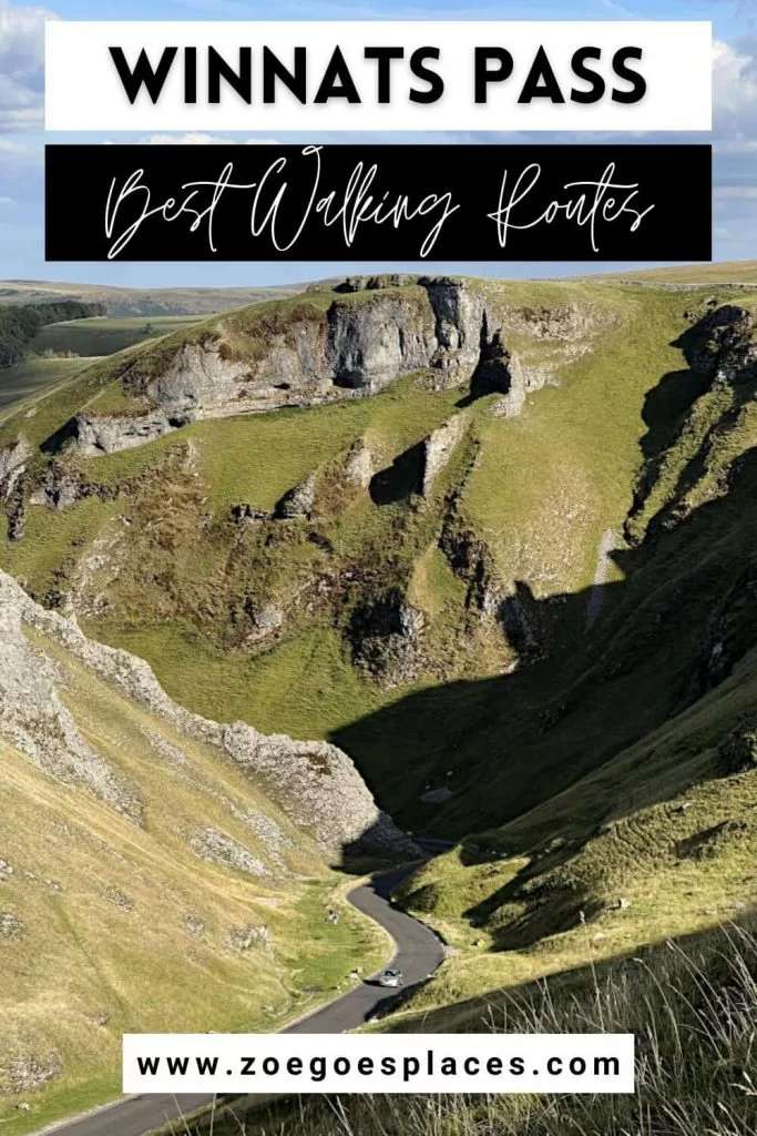 Winnats Pass best walking routes. Peak District UK