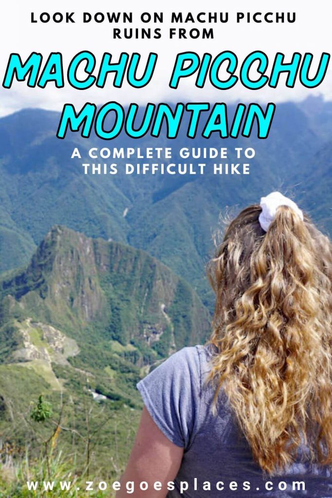 Look down on Machu Picchu ruins from Machu Picchu Mountain. A complete guide to this difficult hike
