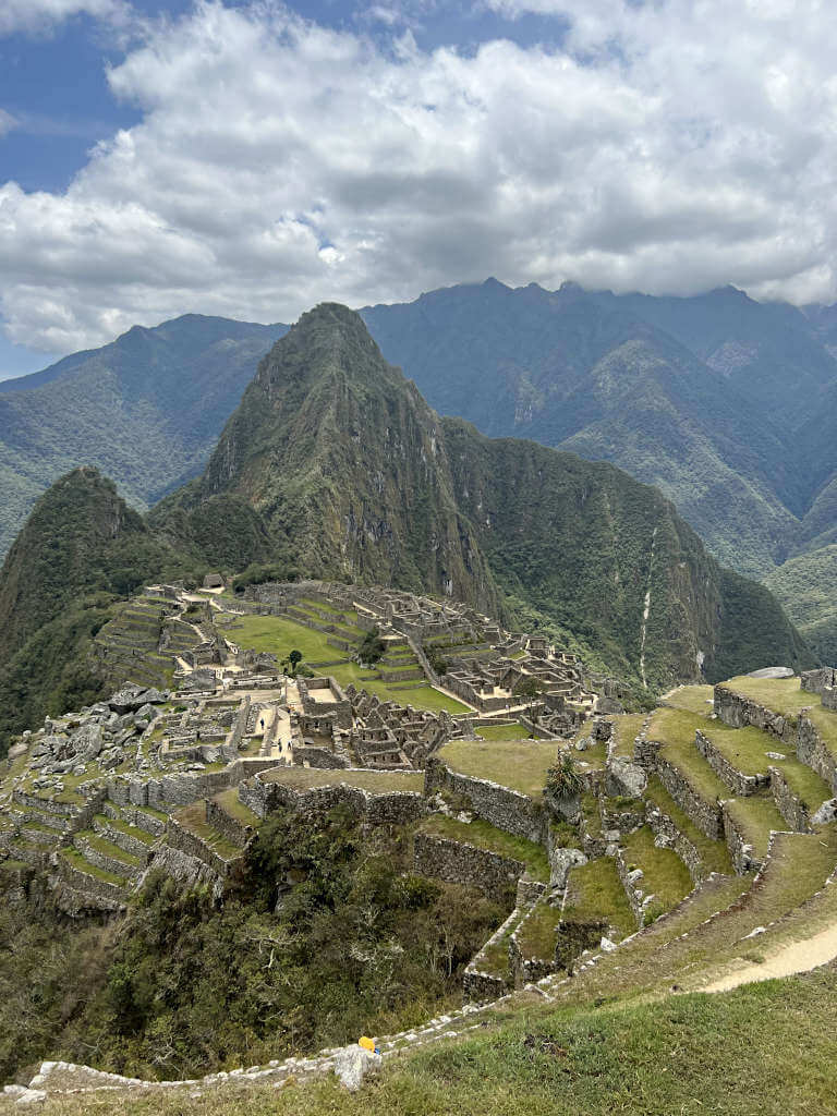 The view from the viewing platform specifically for those who have climbed Machu Picchu, it's not quite the iconic spot but close enough.