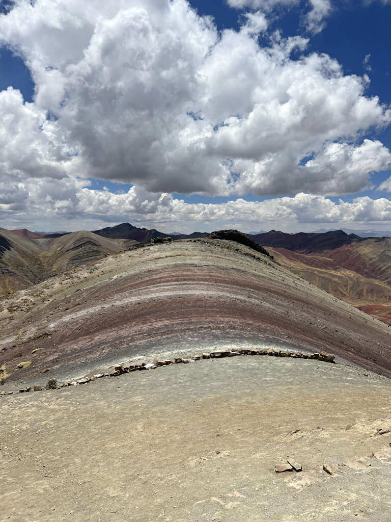 The final viewpoint at Palcoyo Rainbow Mountain with the beautiful colours behind