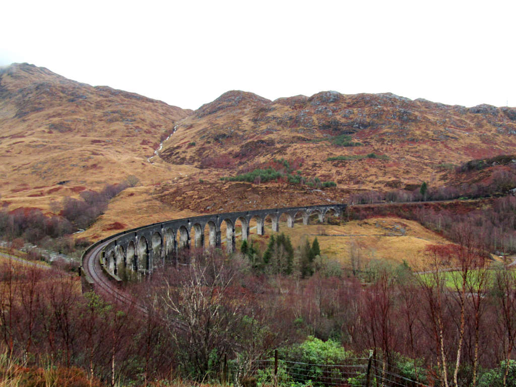 Time to spot the Hogwarts Express from above the viaduct, looking down towards the track for the best view