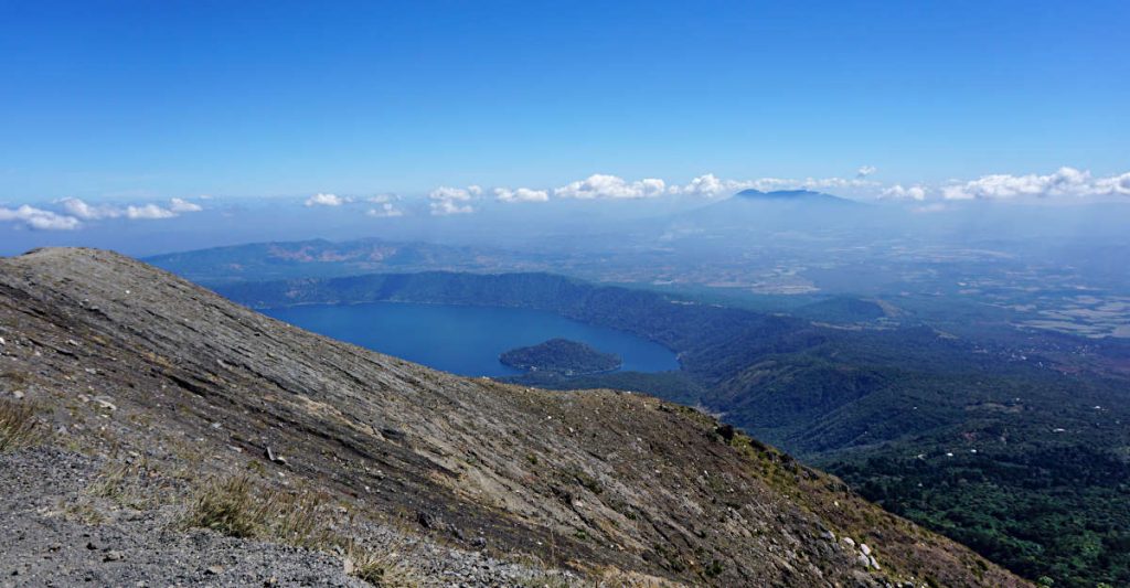 The best time to visit El Salvador is when the weather is as beautiful as this allowing views across the volcanoes and lakes of the country's landscape