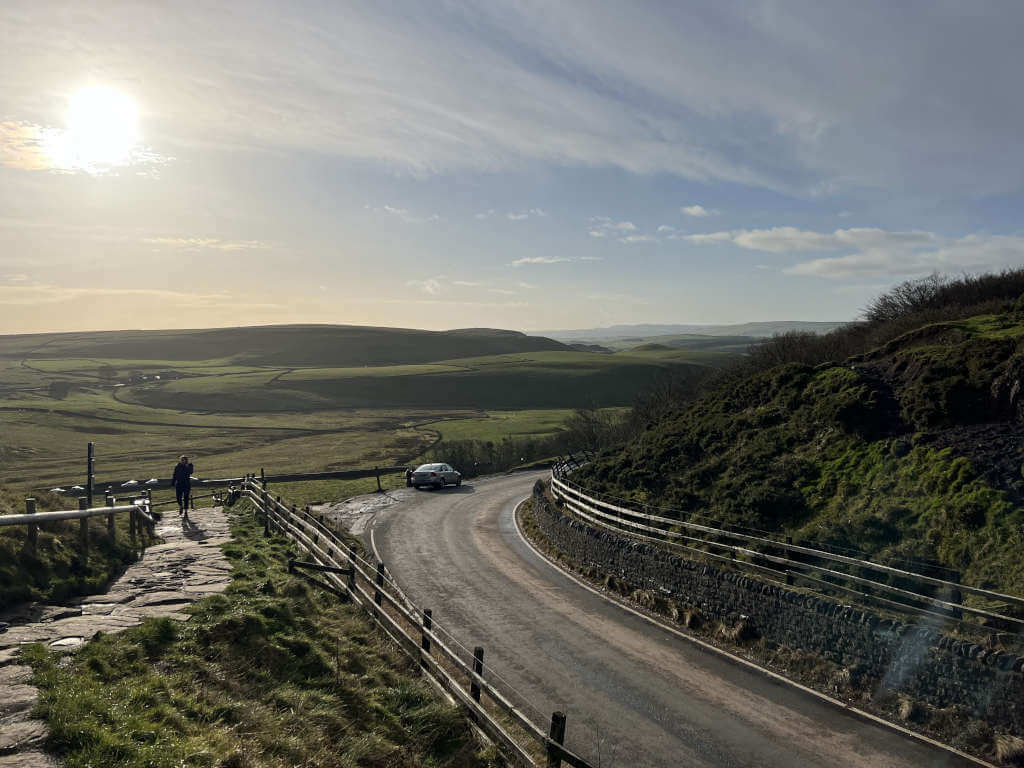 The nearest Mam Tor parking is in this small layby by the stairs to the top.