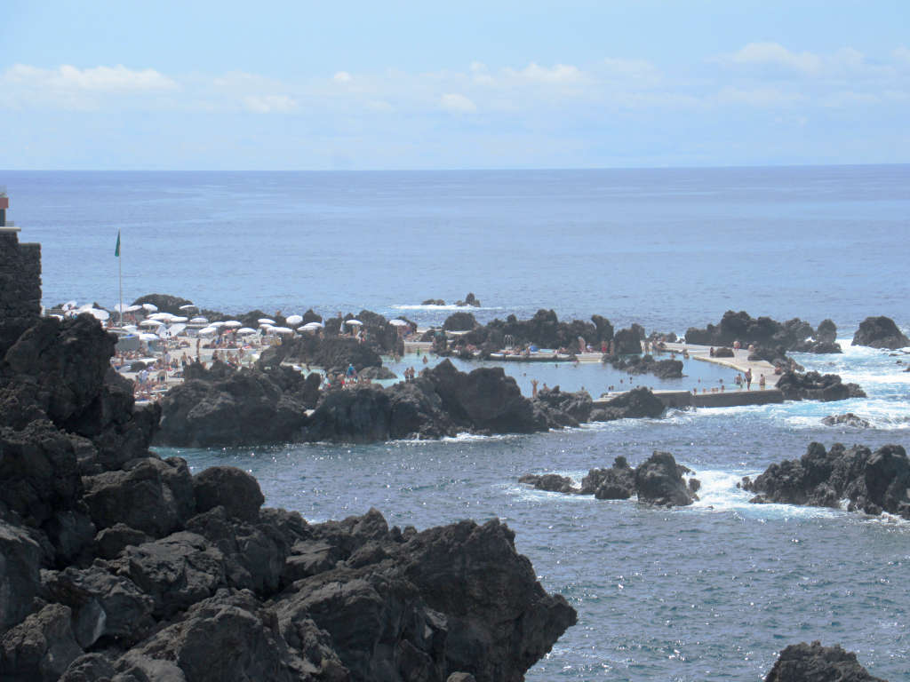 The manmade rock pools in Porto Moriz on the northwestern tip of Madeira