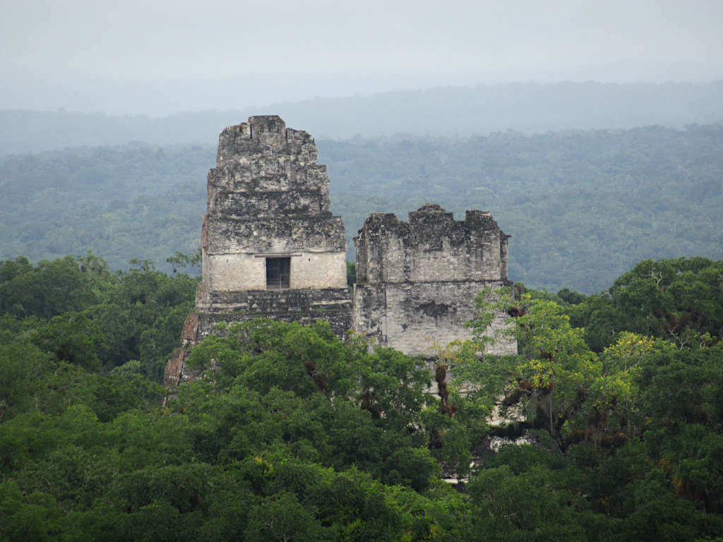 The ruins at Tikal, perhaps the most famous day trip from Flores