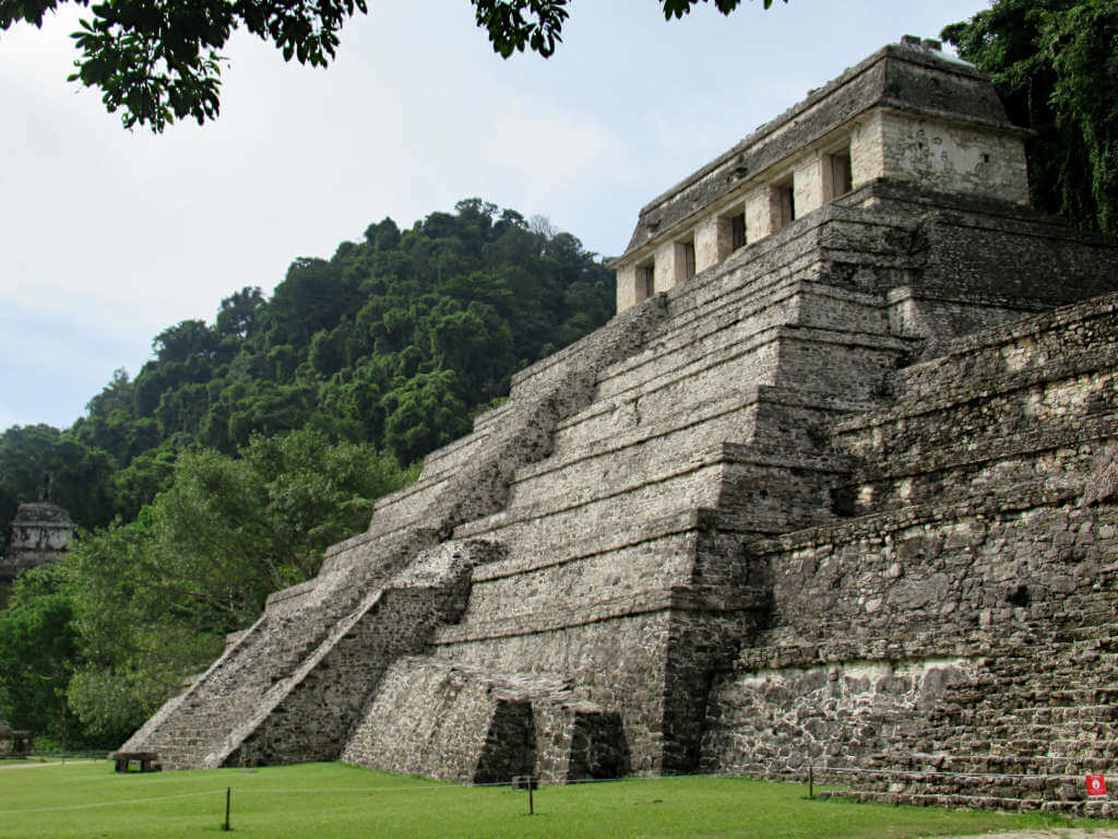 The ruins at Palenque, one of the most famous Mayan ruins in the country