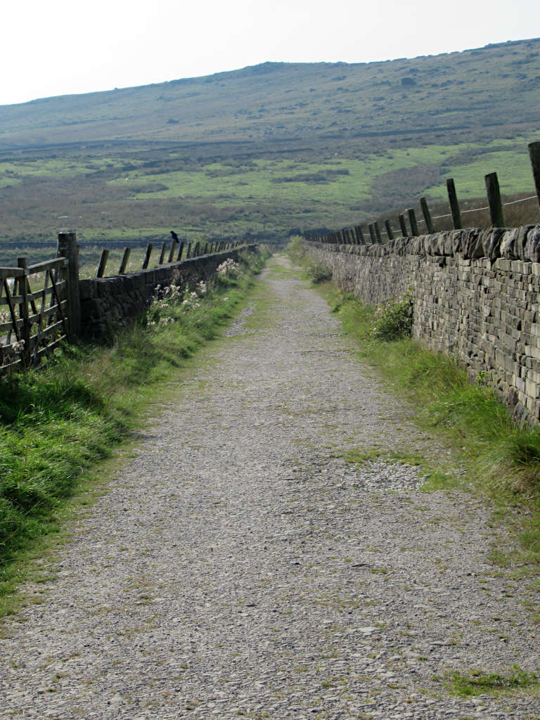 The gravel path along the northern side of the reservoir