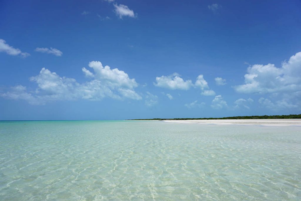 The calm, blue waters of Isla Holbox - well worth the journey from Valladolid!